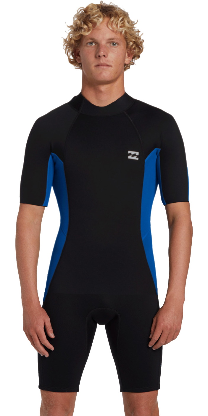 aquamarine　　　　　　　　　　　　　【極美品】BILLABONG 2025 Billabong Mens Foil 2mm Back Zip Shorty Wetsuit ABYW500122